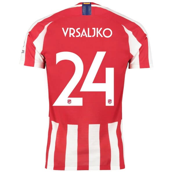 Thailand Trikot Atletico Madrid NO.24 Vrsaljko 2019-20 Rote Fussballtrikots Günstig